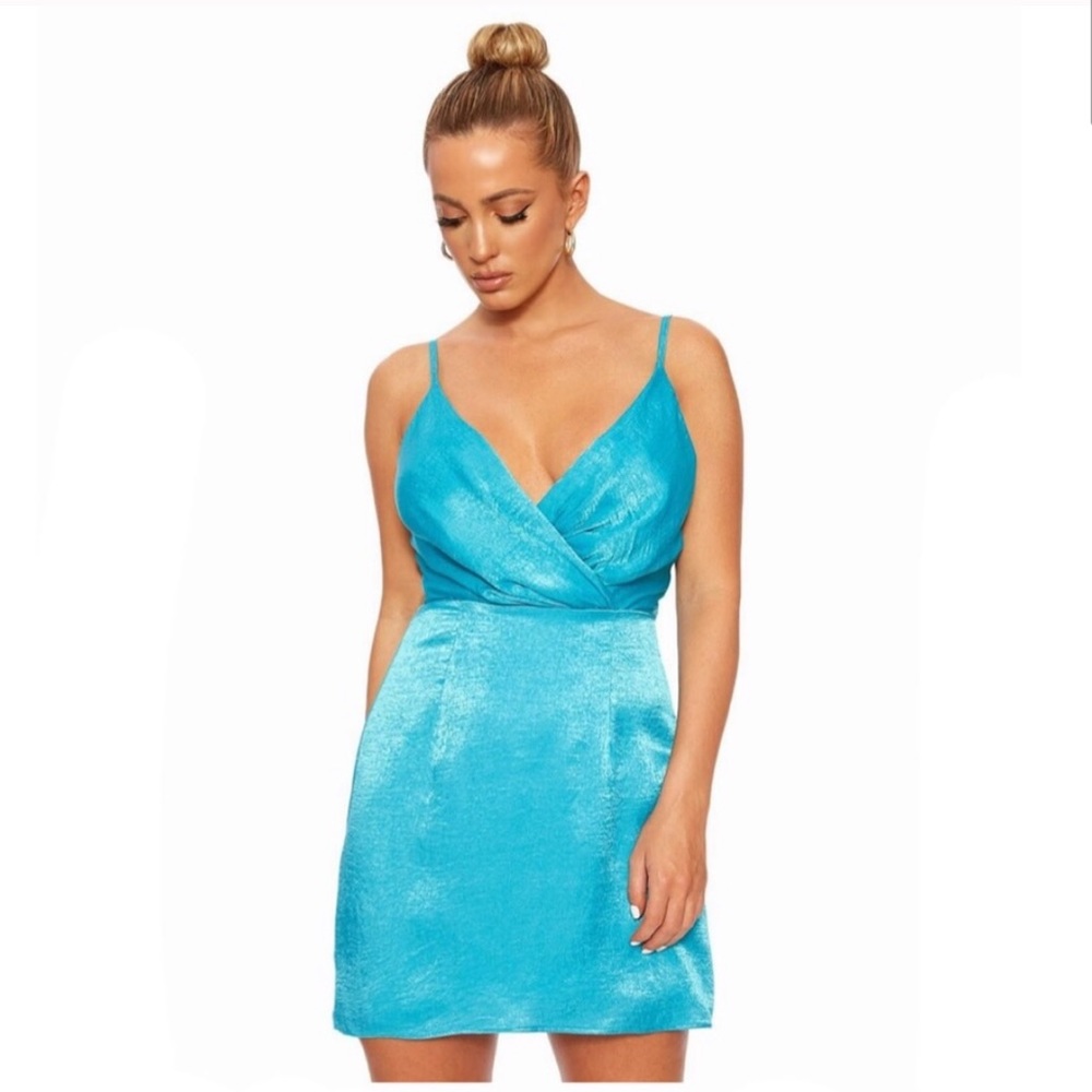 Satin midi dress NWT